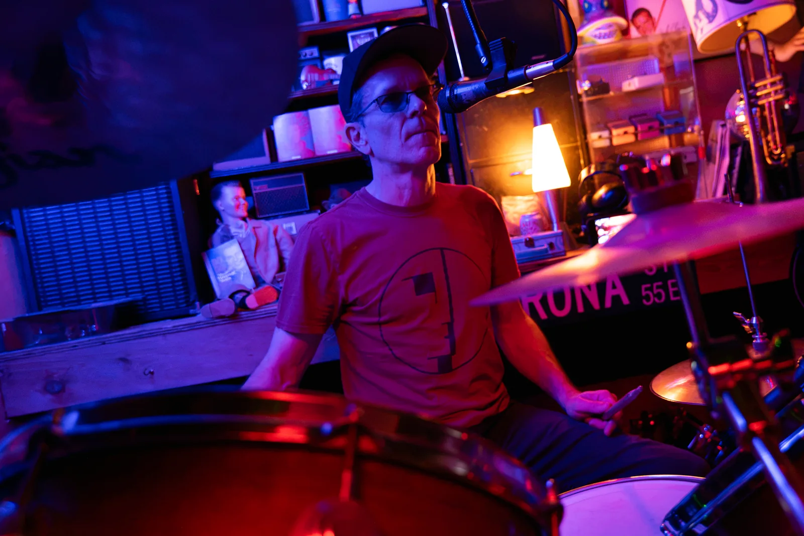 Alice Terwilliger performing under stage lights at a recent show